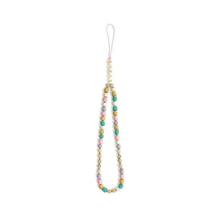Guess pakabukas GUSTFLWP Telefono dirželis rožinė/rožinė Heishi Beads