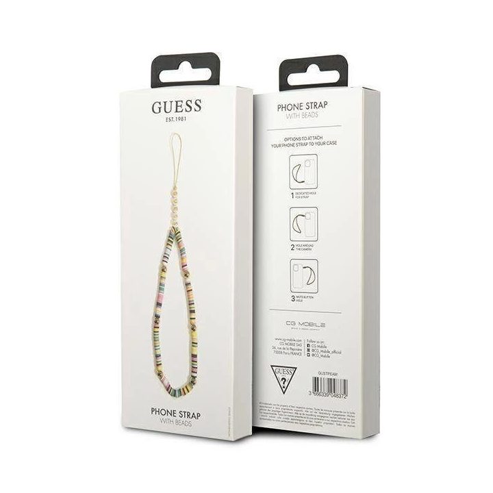 Guess pakabukas GUSTPEAM Telefono dirželis daugiaspalvis/daugiaspalvis Heishi Beads