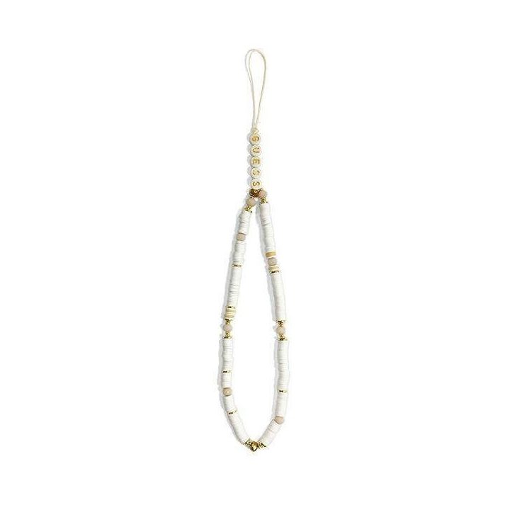 Guess pakabukas GUSTPEAW Telefono dirželis baltas/baltas Heishi Beads