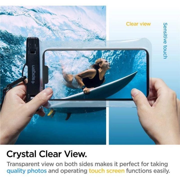 Spigen A601 UNIVERSALUS VANDENSATLAPIS DĖŽUTĖ CRYSTAL CLEAR