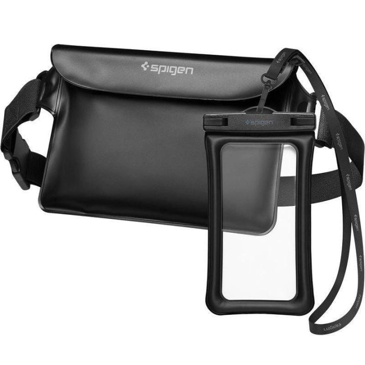 Spigen A621 UNIVERSALUS VANDUOTVIRTAS DĖŽUTĖ IR LAISVAS DĖMESIO KEPŠYS BLACK