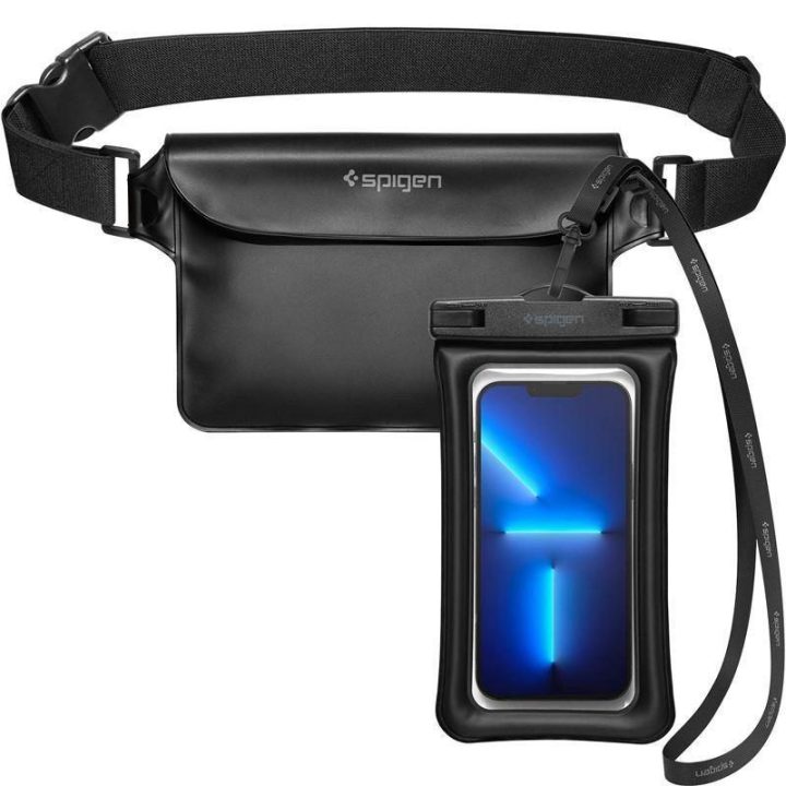Spigen A621 UNIVERSALUS VANDUOTVIRTAS DĖŽUTĖ IR LAISVAS DĖMESIO KEPŠYS BLACK