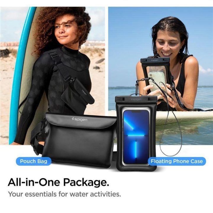 Spigen A621 UNIVERSALUS VANDUOTVIRTAS DĖŽUTĖ IR LAISVAS DĖMESIO KEPŠYS BLACK