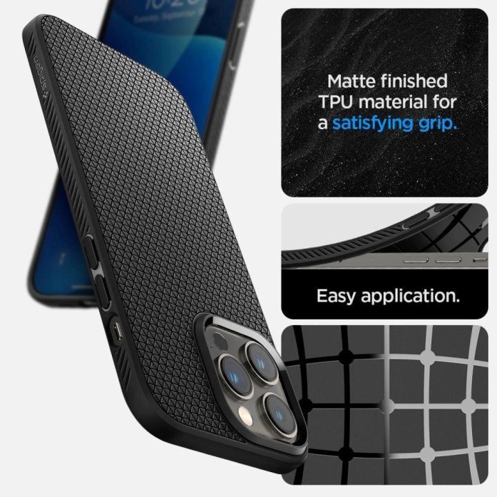 Spigen LIQUID AIR IPHONE 14 PRO MATINIAI BLACK