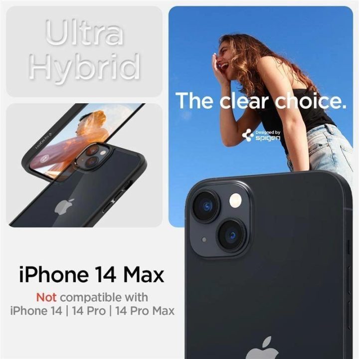 Spigen ULTRA HYBRID IPHONE 14 Plus matinės juodos spalvos