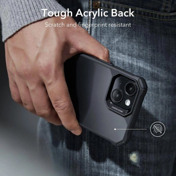 iPhone 14 Plus“ grūdintas juodas dėklas