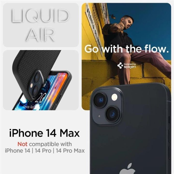 Spigen LIQUID AIR IPHONE 14 PLUS MATINIAI BLACK