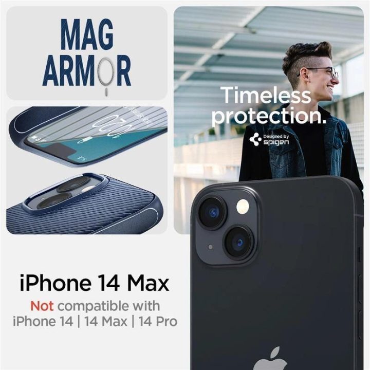 Spigen MAG ARMOR IPHONE 14 PLUS NAVY BLUE