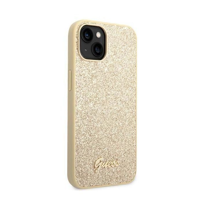 Guess GUHCP14MHGGSHD iPhone 14 Plus 6,7 złoty/gold deklas Glitter Script