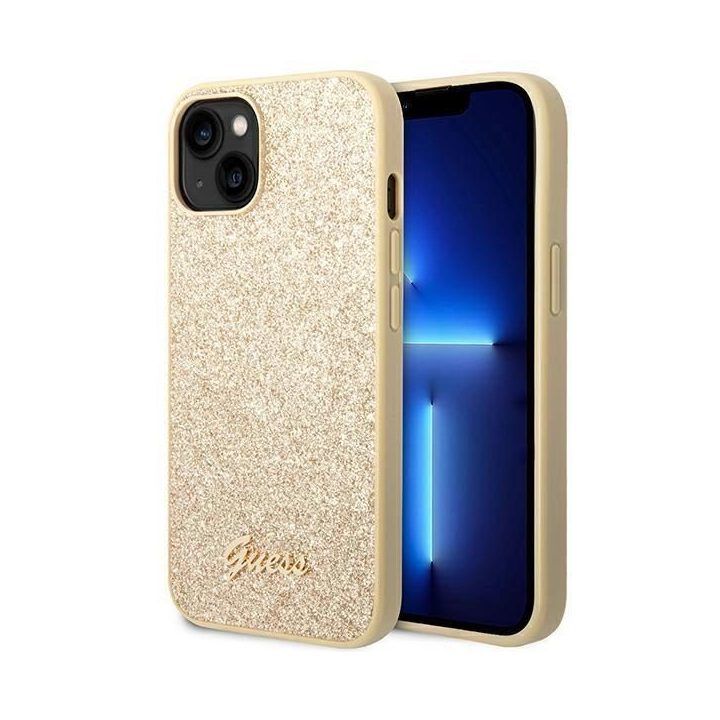 Guess GUHCP14MHGGSHD iPhone 14 Plus 6,7 złoty/gold deklas Glitter Script