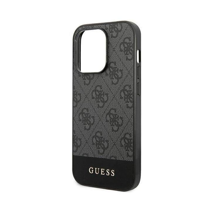 Guess GUHCP14XG4GLGR iPhone 14 Pro Max 6,7 pilkos/pilkos spalvos deklas 4G Stripe Collection