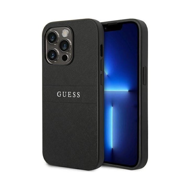 iPhone 14 Pro 6.1 juodas/juodas Saffiano dirželis