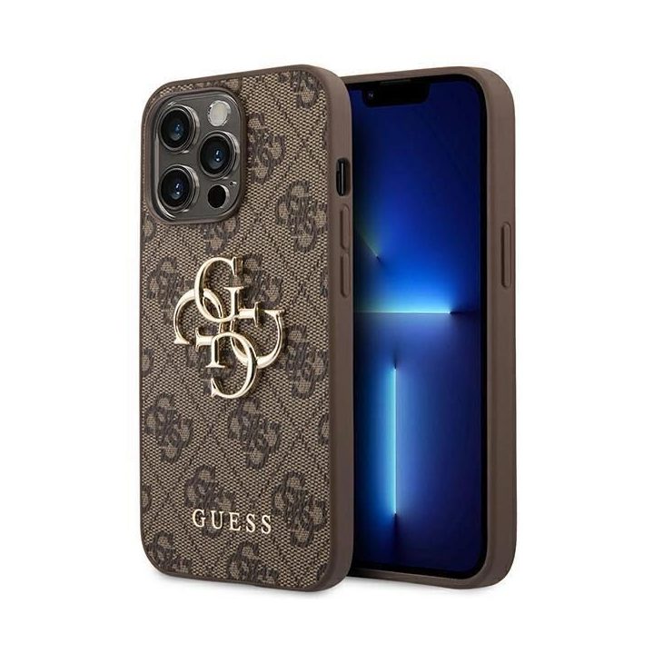 Guess GUHCP14L4GMGBR iPhone 14 Pro 6,1 brązowy/brown hardcase 4G Big Metal Logo
