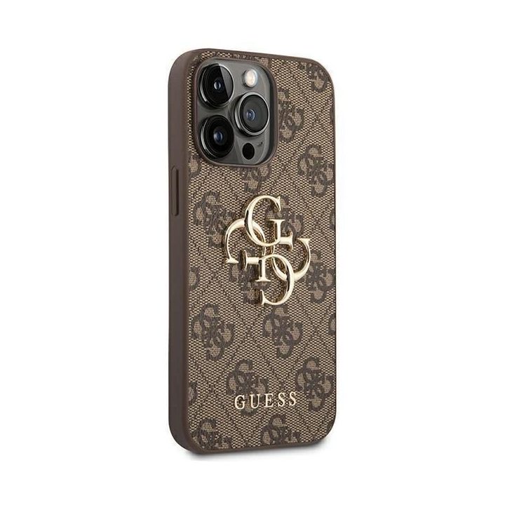 Guess GUHCP14X4GMGBR iPhone 14 Pro Max 6,7 brązowy/brown hardcase 4G Big Metal Logo
