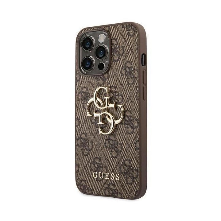 Guess GUHCP14X4GMGBR iPhone 14 Pro Max 6,7 brązowy/brown hardcase 4G Big Metal Logo