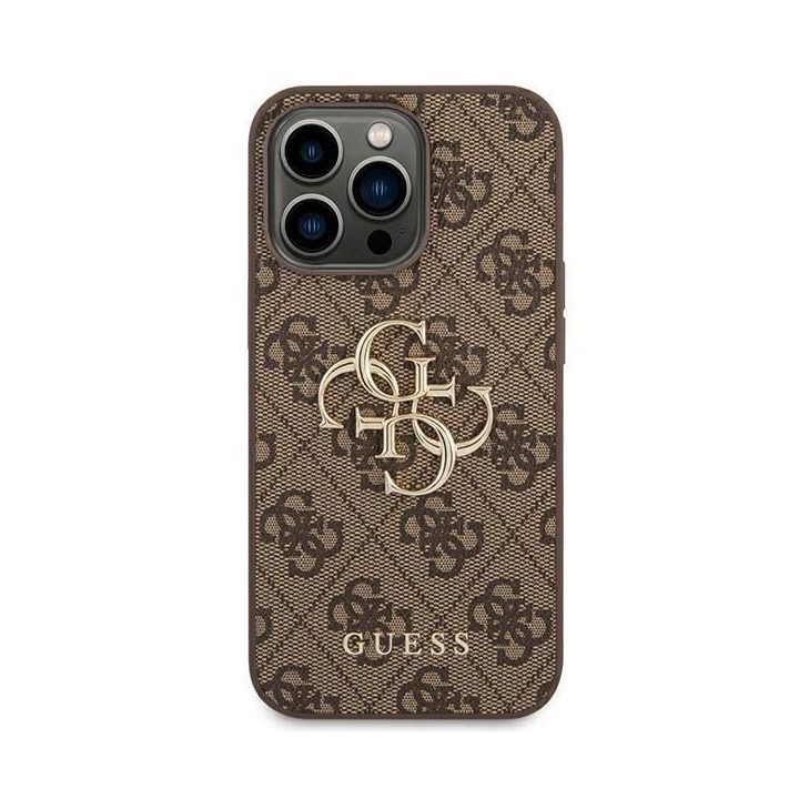 Guess GUHCP14X4GMGBR iPhone 14 Pro Max 6,7 brązowy/brown hardcase 4G Big Metal Logo