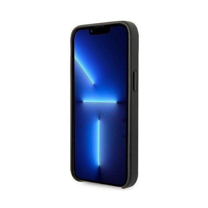 Karl Lagerfeld KLHCP14MFWHK iPhone 14 Plus 6,7 deklas juoda/juoda oda su perforuotu logotipu