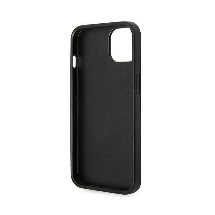 Karl Lagerfeld KLHCP14MSAPCHK iPhone 14 Plus 6.7 deklas juodas/juodas Saffiano Choupette Head Patch