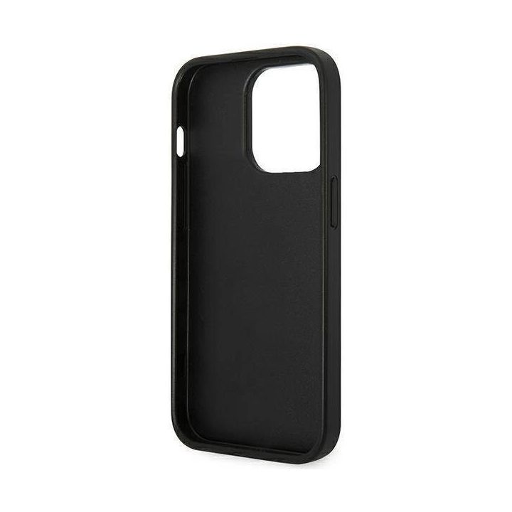 Karl Lagerfeld KLHCP14LSAPCHK iPhone 14 Pro 6.1 deklas juodas/juodas Saffiano Choupette Head Patch