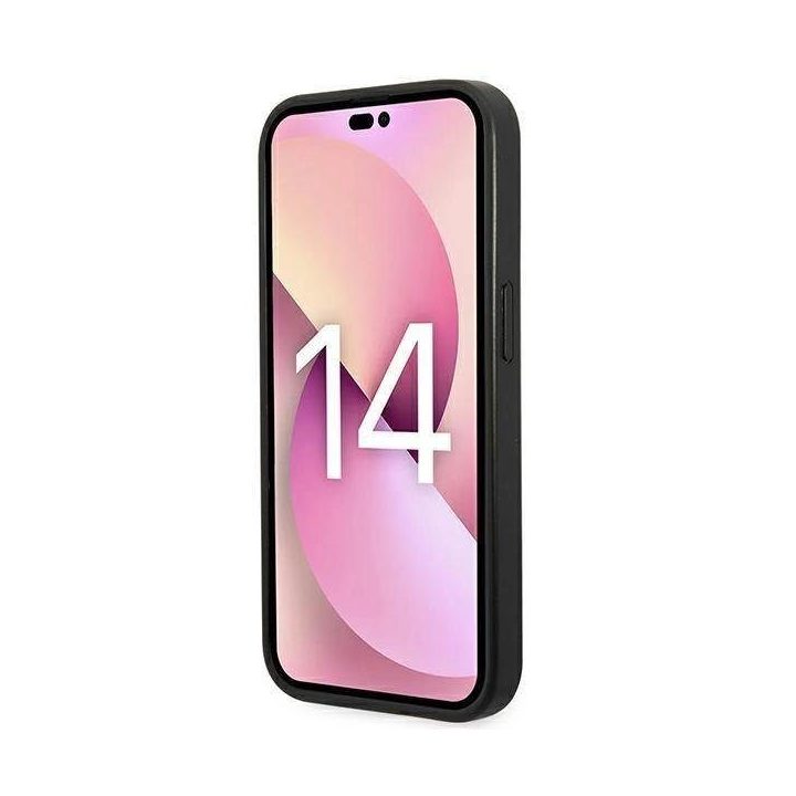 Karl Lagerfeld KLHCP14XSAPCHK iPhone 14 Pro Max 6.7 deklas juodas/juodas Saffiano Choupette Head Patch