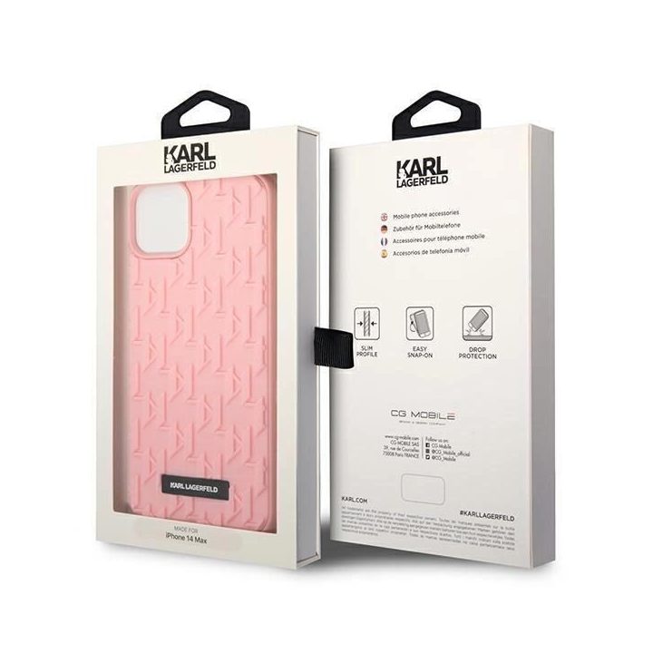 Karl Lagerfeld KLHCP14MRUPKLPP iPhone 14 Plus 6.7 deklas rožinis/rožinis 3D Monogram