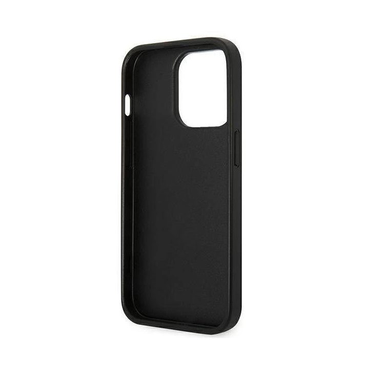 Karl Lagerfeld KLHCP14LSAPKHG iPhone 14 Pro 6.1 sidabrinis deklas Saffiano Karl`s Head Patch