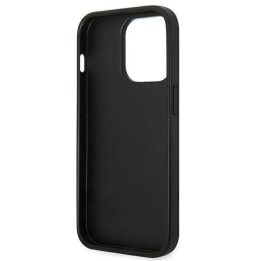 Karl Lagerfeld KLHCP14XSAPKHG iPhone 14 Pro Max 6.7 sidabrinis deklas Saffiano Karl`s Head Patch