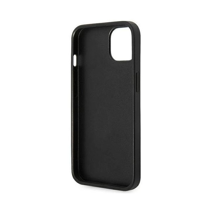 Karl Lagerfeld KLHCP14MSAPKHK iPhone 14 Plus 6,7 juodas/juodas deklas Saffiano Karl`s Head Patch