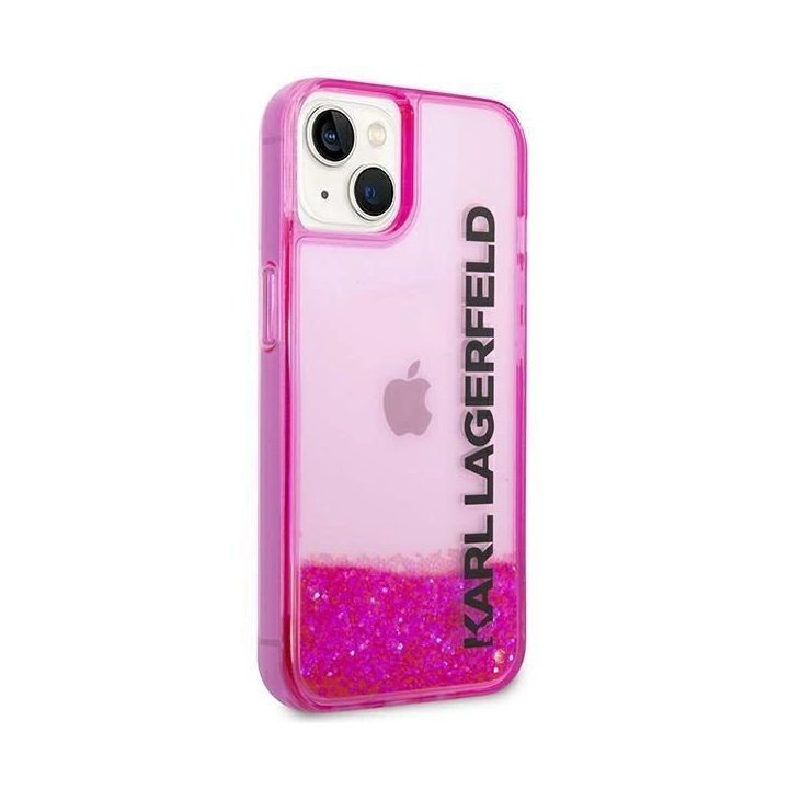 Karl Lagerfeld KLHCP14MLCKVF iPhone 14 Plus 6,7 różowy/pink deklas Liquid Glitter Elong