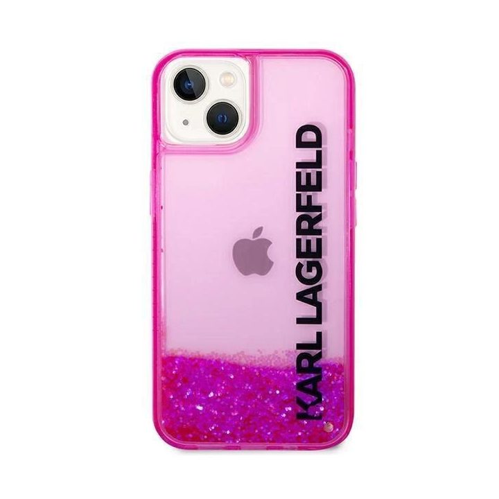 Karl Lagerfeld KLHCP14MLCKVF iPhone 14 Plus 6,7 różowy/pink deklas Liquid Glitter Elong