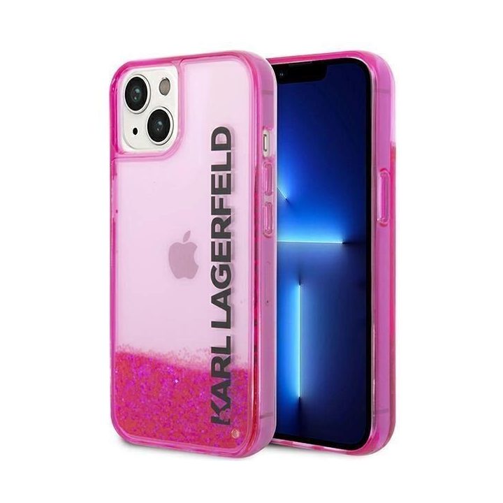 Karl Lagerfeld KLHCP14MLCKVF iPhone 14 Plus 6,7 różowy/pink deklas Liquid Glitter Elong