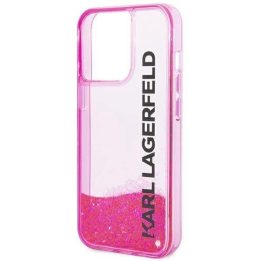 Karl Lagerfeld KLHCP14LLCKVF iPhone 14 Pro 6,1 różowy/pink deklas Liquid Glitter Elong