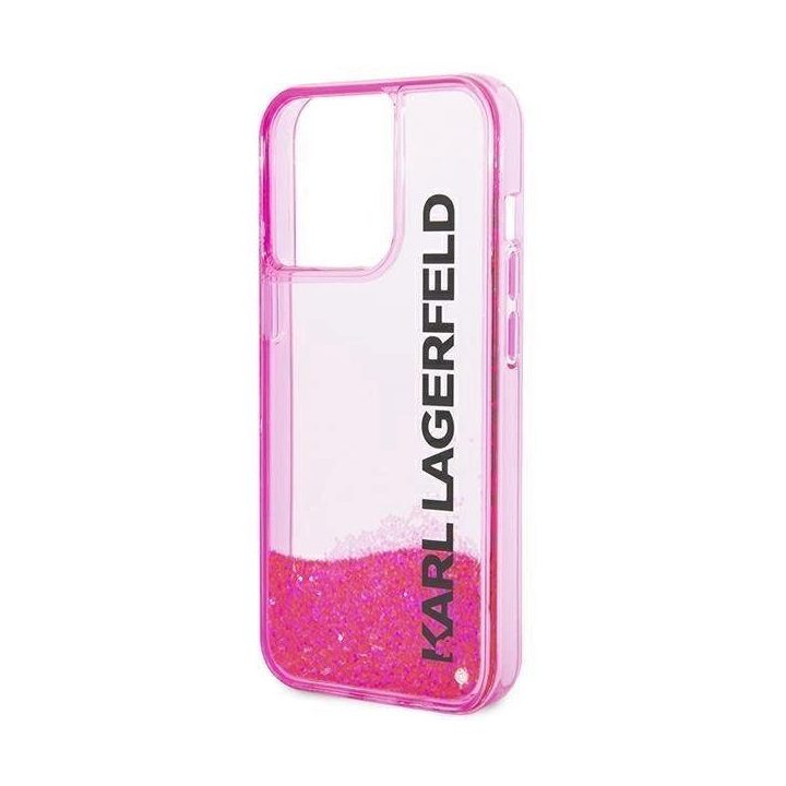 Karl Lagerfeld KLHCP14LLCKVF iPhone 14 Pro 6,1 różowy/pink deklas Liquid Glitter Elong