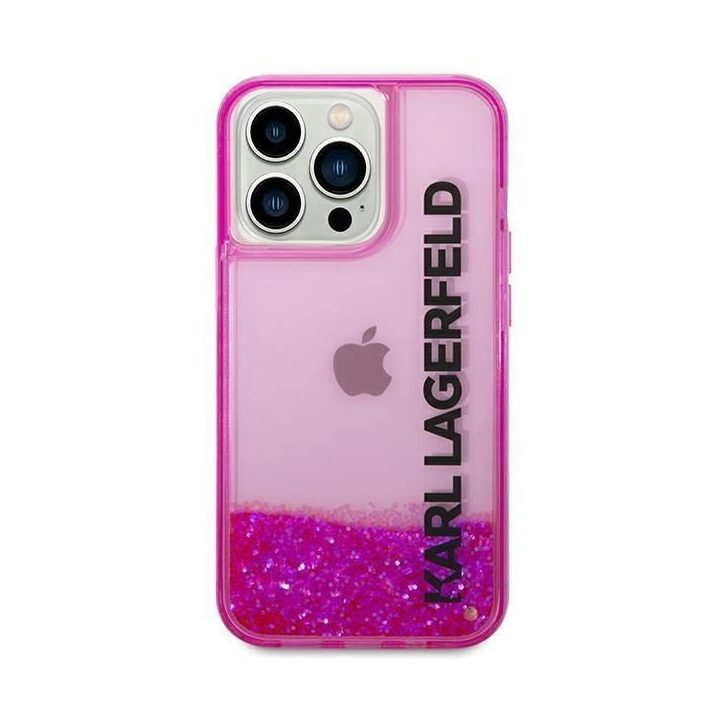 Karl Lagerfeld KLHCP14LLCKVF iPhone 14 Pro 6,1 różowy/pink deklas Liquid Glitter Elong