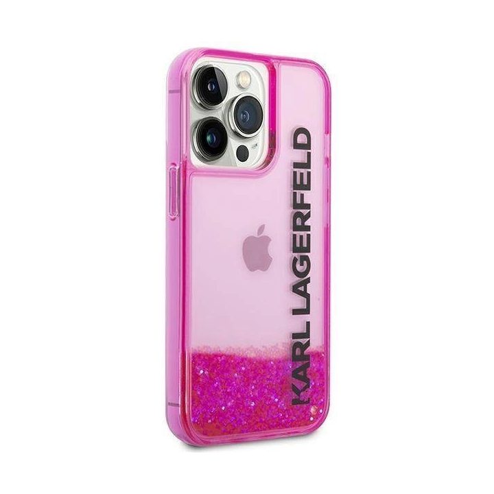 Karl Lagerfeld KLHCP14LLCKVF iPhone 14 Pro 6,1 różowy/pink deklas Liquid Glitter Elong