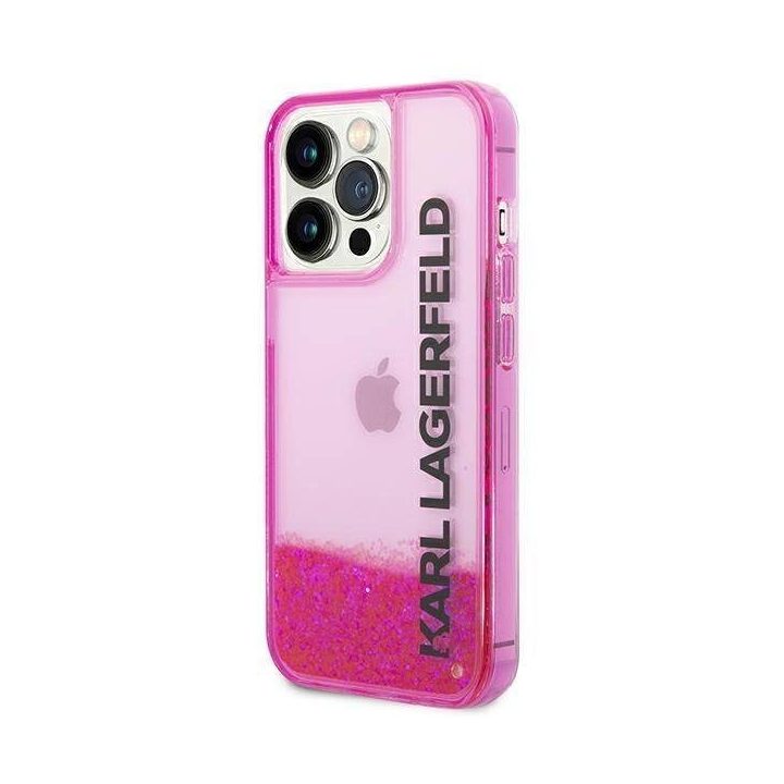Karl Lagerfeld KLHCP14LLCKVF iPhone 14 Pro 6,1 różowy/pink deklas Liquid Glitter Elong
