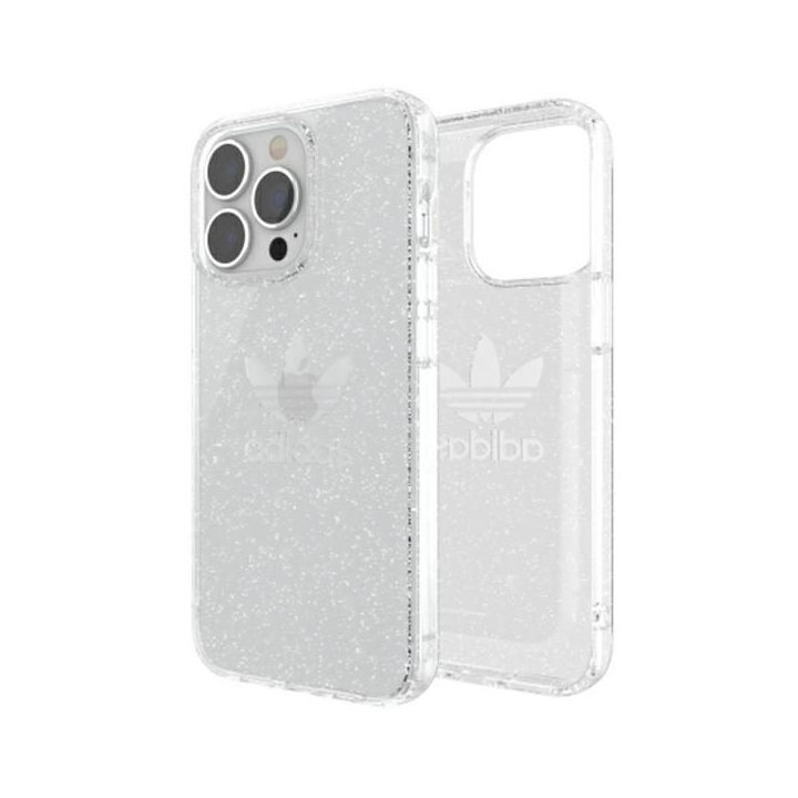 Adidas OR apsauginis iPhone 13 Pro / 13 6,1 skaidrus korpusas su blizgučiais, skaidrus 47120