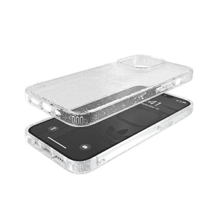 Adidas OR apsauginis iPhone 13 Pro / 13 6,1 skaidrus korpusas su blizgučiais, skaidrus 47120