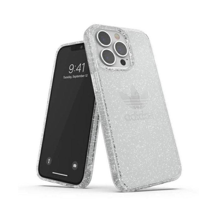 Adidas OR apsauginis iPhone 13 Pro / 13 6,1 skaidrus korpusas su blizgučiais, skaidrus 47120