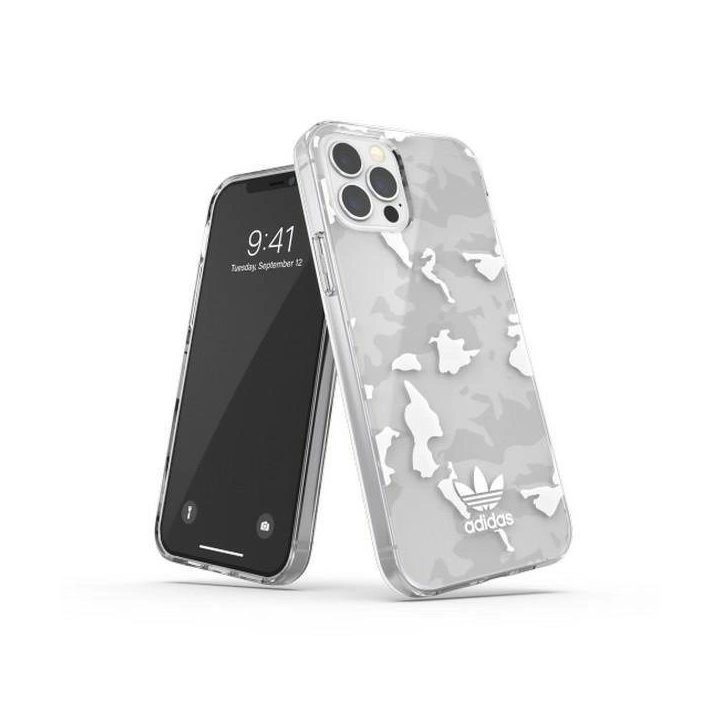 Adidas OR SnapCase Camo iPhone 12/12 Pro skaidrus/baltas 43705