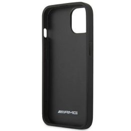 AMG AMHCP14SDOLBK iPhone 14 6,1 juodas / juodas deklas odinis su karštu įspaudu