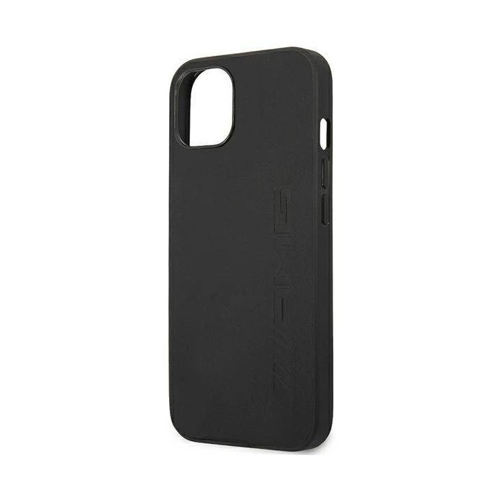 AMG AMHCP14SDOLBK iPhone 14 6,1 juodas / juodas deklas odinis su karštu įspaudu