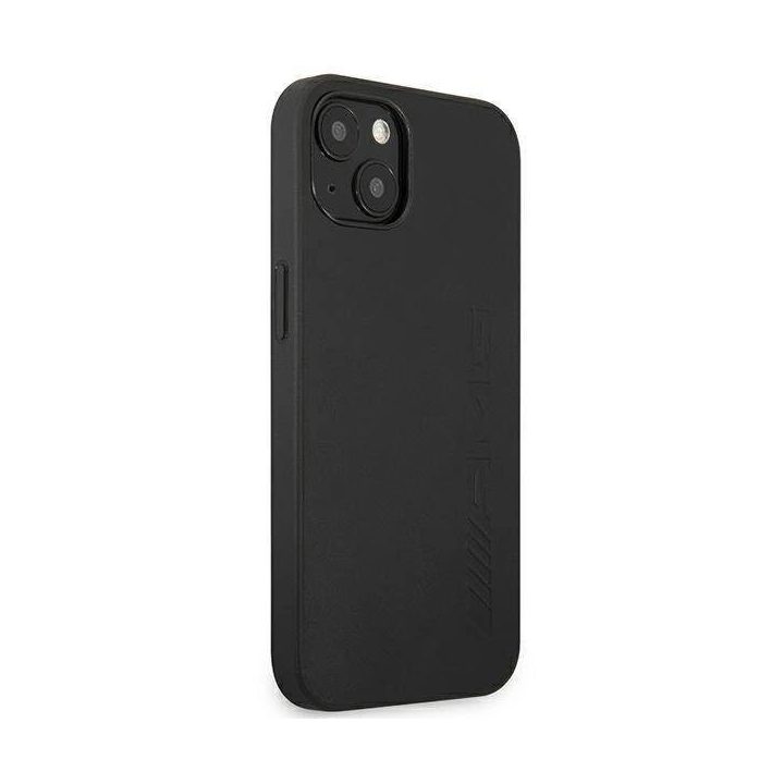 AMG AMHCP14SDOLBK iPhone 14 6,1 juodas / juodas deklas odinis su karštu įspaudu