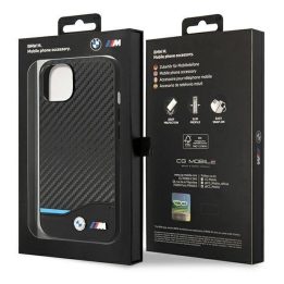 Dėklas BMW BMHCP14M22NBCK iPhone 14 Plus 6,7 juodas / juodas Odinis Anglis
