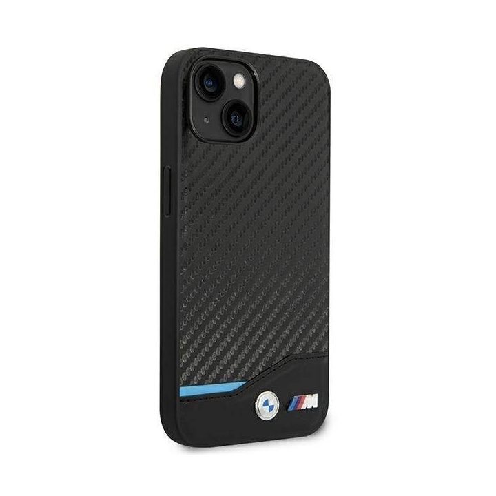 Dėklas BMW BMHCP14M22NBCK iPhone 14 Plus 6,7 juodas / juodas Odinis Anglis