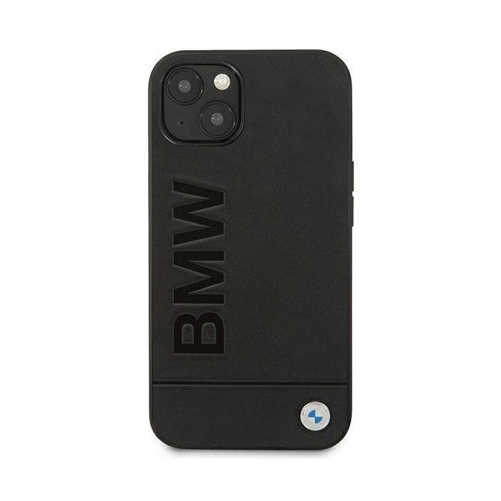 Dėklas BMW BMHCP14MSLLBK iPhone 14 Plus 6.7 juodas / juodas Odinis antspaudas
