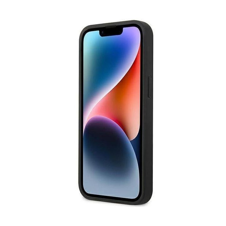 Dėklas BMW BMHCP14MSLLBK iPhone 14 Plus 6.7 juodas / juodas Odinis antspaudas