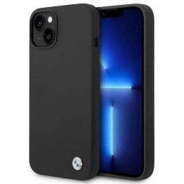 Dėklas BMW BMHCP14SSILBK iPhone 14 6,1 Juodos spalvos/juodas Silikonas Metalinis logotipas