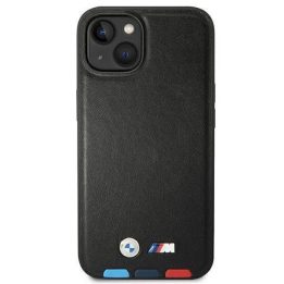 Dėklas BMW BMHMP14M22PTDK iPhone 14 Plus 6.7 juodas / juodas Odinis antspaudas Tricolor Magsafe