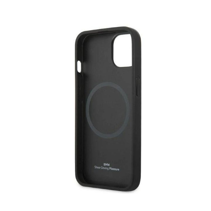Dėklas BMW BMHMP14MSLLBK iPhone 14 Plus 6.7 juodas / juodas deklas Signature Logo Imprint Magsafe